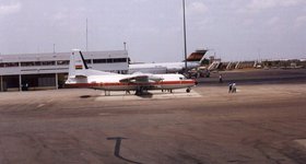 Accra Kotoka International Airport. Here the Ghana Air force plane I previously flew to Mali on.