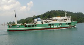 Taking a ferry to Sumarta, on another vacation