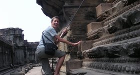Angkor Wat means "steep stairs".