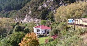 One of New Zealand?s most remote and photographed cottages. Railway access only