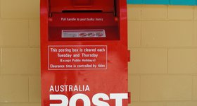 Apparently in Australia, a mail box is a "Posting Box".