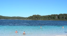 Fraser Island also has several freshwater lakes. Needless to say, the beaches are amazing.