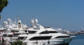 These are some of the smaller yachts in the harbour at Monte Carlo