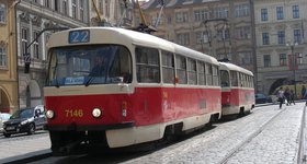 Lots of communist-era trams still rolling in Prague