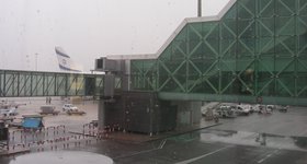Back to Barcelona airport and another torrential downpour